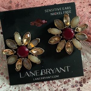 ⬇️ 2/$25 - Lane Bryant Women’s Statement Flower Design Nickel Free Earrings